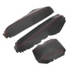 3pcs Center Console Armrest Pad Covers PU Leather Protectors Fit
