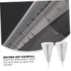 CAXUSD 2pcs Rain Gauge Outdoor Measuring Cup for Weather Monitoring