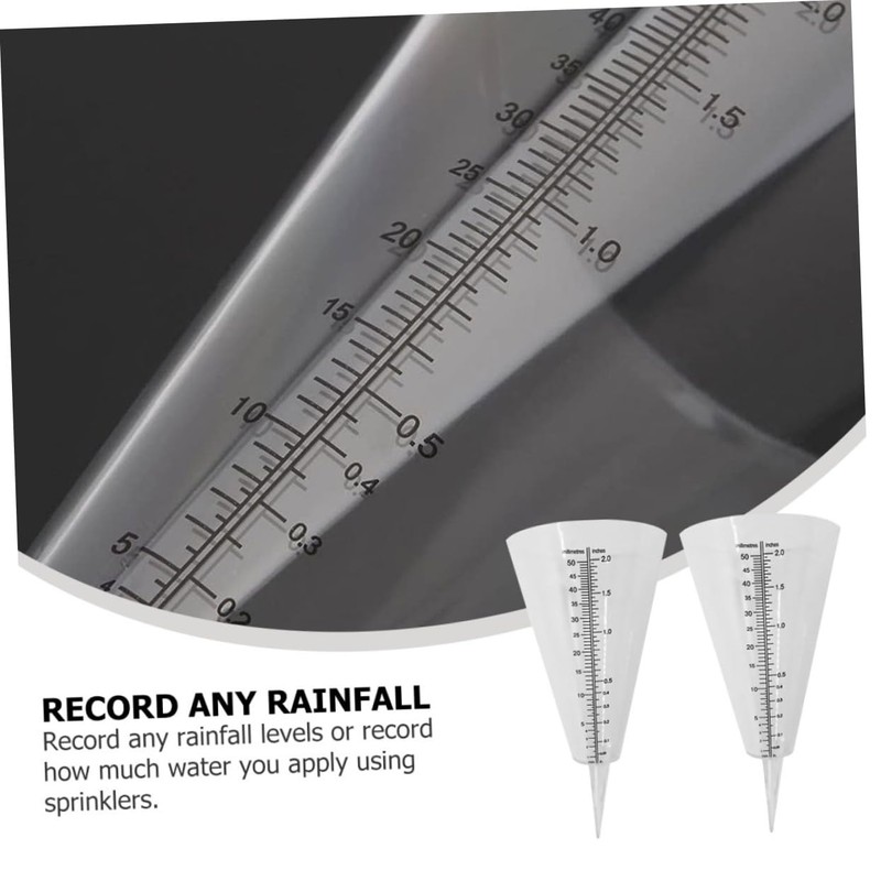 CAXUSD 2pcs Rain Gauge Outdoor Measuring Cup for Weather Monitoring