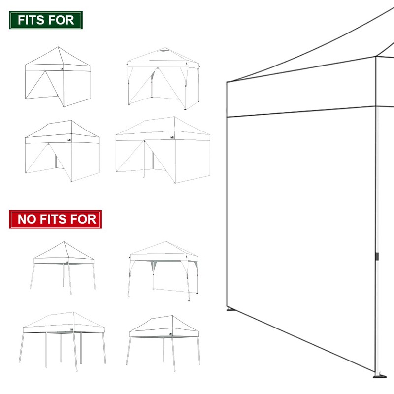 Eurmax USA Full Zippered Walls for 8x8 Easy Pop Up