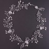 Teyglen Flower Crystal Wedding Hair Vine Bridal Rhinestone Beads Headband