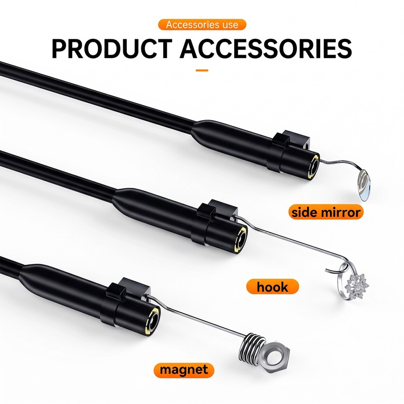 Smartphone-Compatible Endoscope Camera for Inspection – 5.5mm or 8mm Probe