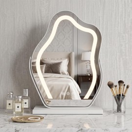 Cloud Makeup Mirror with Lights, 17" LED Vanity Mirror, 3 Color Dimmable