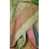 GFM Mosaic Flower Design Pashmina Style Scarf (FRL1), .S11-Lhr-Green