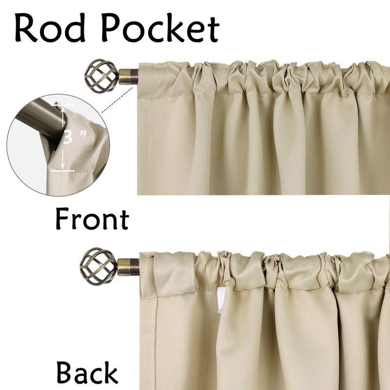 BGment Short Curtains 36 Inch Length for Small Windows -