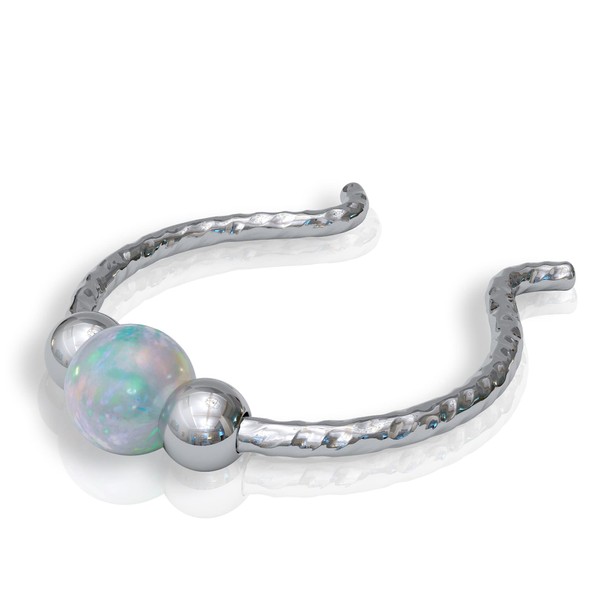 Sterling Silver Fake Nose Cuff SEPTUM HOOP - Cut Wire