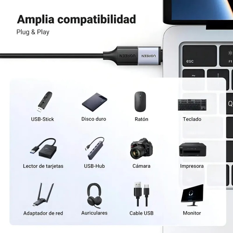 Adaptador Otg Usb C 3.1 A Usb 3.0 Thunderbolt3 A