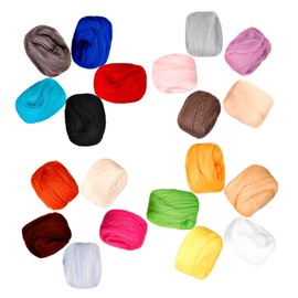 Gadpiparty Portable Needle Wool Material DIY Needle Felting Kit Color Wool Roving for Crafts Easy Instructions Develops Fine Motor Skills Fun Activity for All Ages