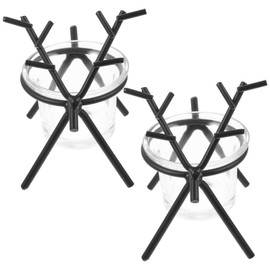 Dining Table Decor 2pcs Reindeer Tea Light Candle Holder Rustic Vintage Iron Candle Holders for Wedding Christmas Holiday Table Centerpiece Decoration Minature
