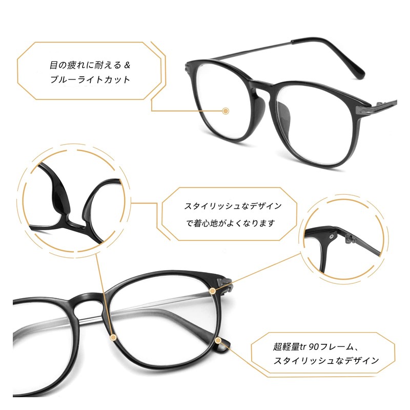 [Soarea] 老眼鏡 遠近両用 メンズ レディース 軽量 累進多焦点レンズ ブルーライトカット UVカット メガネ