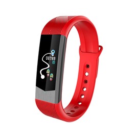 Business Fashion Color Screen Smart Bracelet Pedometer Heart Rate Monitoring (Red)