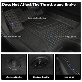 AOMSAZTO Floor Mats for Subaru Forester 2014-2018, Heavy Duty TPE All Weather Protection Car Floor Mats, 1st & 2nd Row Full Set Rubber Floor Liners, Anti Skid Car Mats, Black