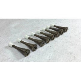 H. B. Ives 8 3" Spring Bumper Door Stopper w/ Hardware Rubber Tip Blackened Brass HB Ives