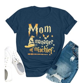 Women Funny Mom T Shirt Manager Shirt Mom Life Tee Fantastic Mama Shirt Magic Mom Shirt Mothers Day Tee Tops
