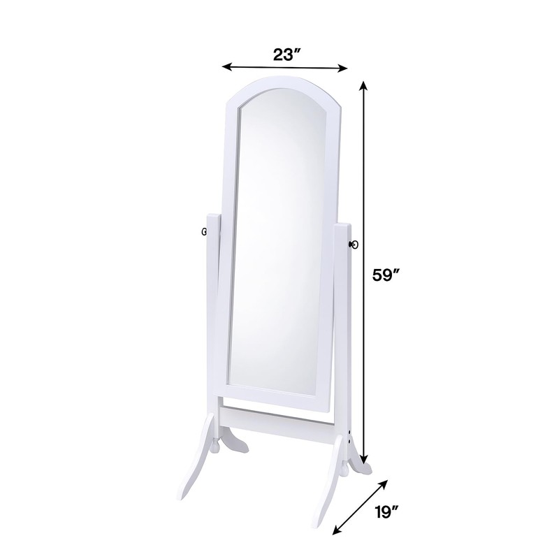 Proman Products Barrington Cheval Mirror, White