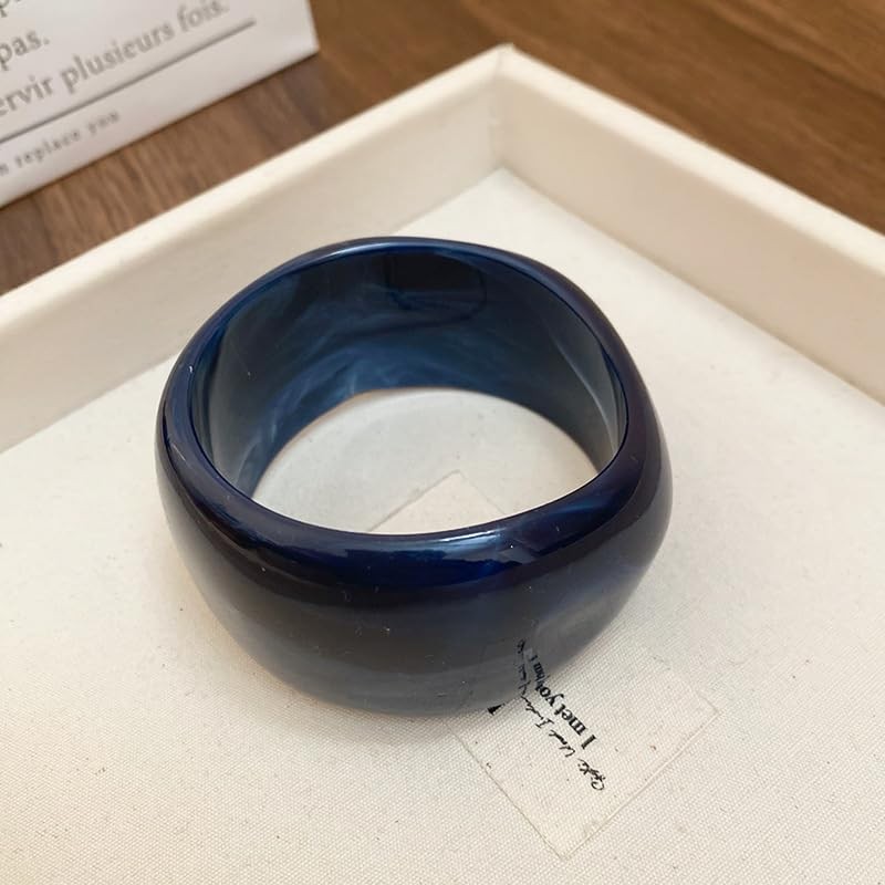 Resin Irregular Geometric Bangle Bracelets Acrylic Wide Chunky Bangle Bracelets
