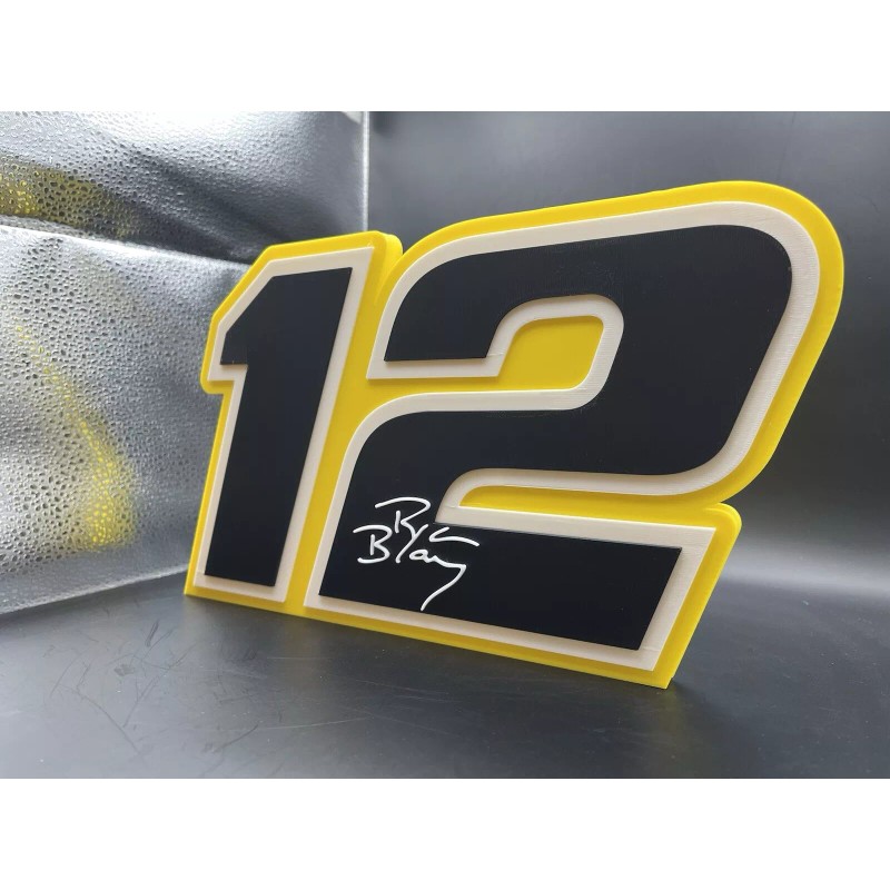 Ryan Blaney 12 Logo Sign Display | 3D Wall Desk