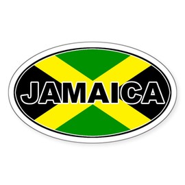 CafePress Jamaica Oval Sticker Oval Car Bumper Sticker