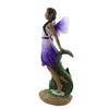 United Treasures Ebony 9.5" Fairy Flying in Purple Figurine, Hand-Painted