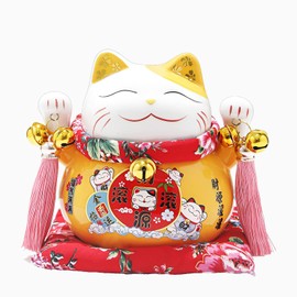 Maneki Neko Money Box Figurine for Good Luck, Increase Luck and Money Ceramic, Miscellaneous Goods, Interior Decoration, Entrance, Cat Figurine, Prosperous Business, Stylish, Housewarming, Opening