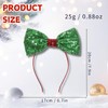 MexLuyu Christmas Headband Sequin Bow Hairband Big Bowknot Hair Hoop