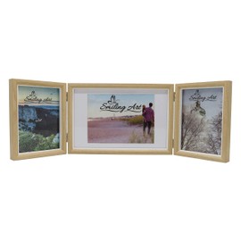 Smiling Art Foldable Photo Frame for 3 Landscape and Portrait