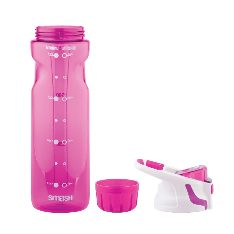 Smash Chugger Water Bottle with Infuser, Pink, 750 ml Capacity