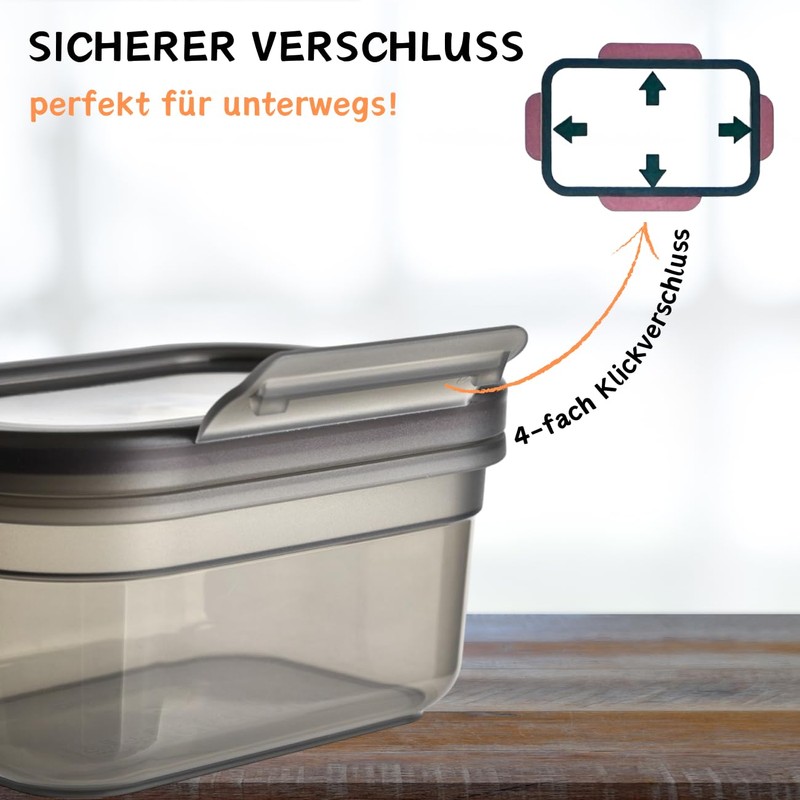 Engelland - Set of 3 Storage Jars with Lids, Airtight,