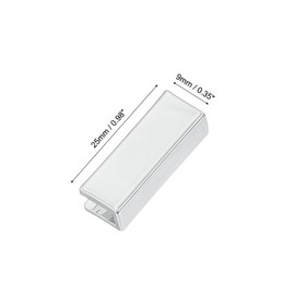 sourcing map 8Pcs Metal Belt Buckle End Tips, 0.98" Wide Rectangle Webbing Zipper Tips Clip Buckles with Screws for DIY Sewing Craft Purse Belt Repair, Silver