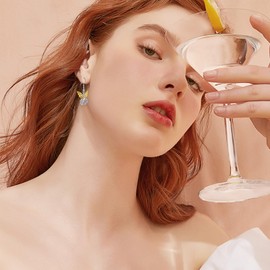 Butterfly Ballet Dancer Earrings 925 Sterling Silver Women Dangle Earring Gold Plated Drop Earring Gift for Dancer Ballet Lovers