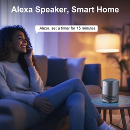 OMMC AI Smart Speaker with ChatGPT & Alexa, Dual AI Assistants, Tarot Reading, Language Learning, Smart Home Control, Privacy Protection