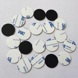125kHz T5577 RFID Coin tag with Adhesive Backing for Identity Key Tags That can be rewritten with a Diameter of 25mm Black NFC tag(10PCS)