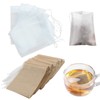 YFFSFDC Disposable Empty Bags with Drawstring Non Woven Unbleached Tea