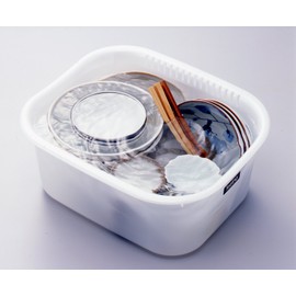 Inomata-k Feeling Square Washtub, 35 cm Width, Pearl White