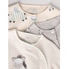 NEXT 3 Pack Baby Zebra Cotton Pyjamas Grey 0 Months