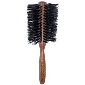 Spornette Italian Rounder Boar Bristle Round Hair Brush for Women & Men - Large Round Brush for Blow Drying, Styling & Volumizing - Wooden Brush for Medium to Long Thick, Fine, Curly or Straight Hair