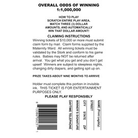 TheGag Baby Announcement Lottery Tickets (10 Pack) Scratch Off Tickets Family Priced for Grandma Grandpa Mom Dad Friends Affordable