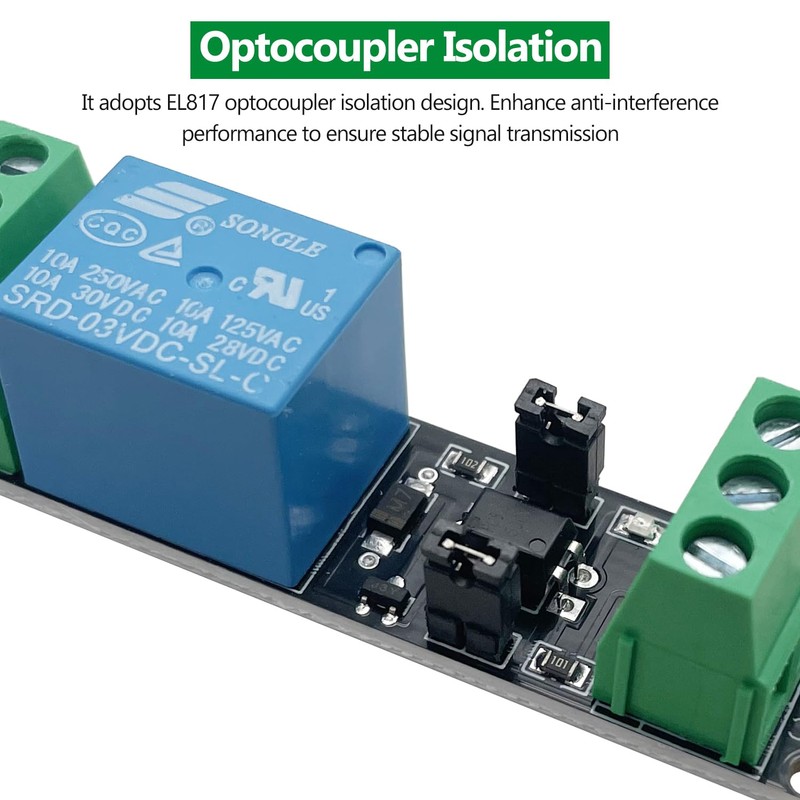 Hoembpn 5 Pcs 3V Relay Module Power Switching Board 1