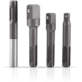 HuGuWdy SDS Plus Socket Adapter Set 4Pcs,1/4"" Hex Socket Adaptor 1/4"" 3/8"" 1/2"" Square Impact Socket Extension Connector Power Drill Bit Adapter