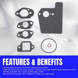 OXCANO 16010-883-015 Carburetor Gasket Set Compatible with Honda GC135 GC160 GC190 GCV135 GCV160 GCV190 G150 G200 G300 G400 GS160 GSV190 GV150 GV200 GV400 Engines, Honda Lawnmowers HRX217 HRR216