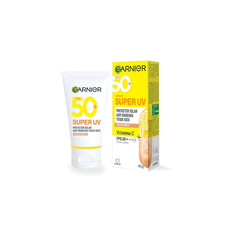 Garnier Protector Solar FPS50 Super UV Toque Seco Color Tono