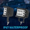 Wsays 2pcs 60W LED Light Pods & Ditch Hood Hinge