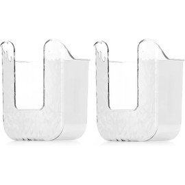 Genérico Dispensador de Caja para Toallitas Húmedas 2 Pcs, Toallitas de Pared Sin Perforar para Baño, Dispensador de Caja para Toallitas de Cocina Transparente