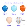 ZOOYOO 50pcs Balloons 12 Inch Blue Orange Confetti Latex Balloons