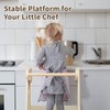 Foldable Toddler Tower Preassembled Kitchen Stool Helper, Folding Tower for