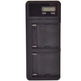 DSTE Quick Charge Dual LCD Charger Compatible with Sony NP-FM55H NP-FM50 NP-FM30 NP-FM51 NP-QM50 NP-F550 NP-F570 NP-F750 NP-F770 NP-F930 NP-F950 NP-F970 NP-FM500H NP-QM71D NPNPNP-FM70 NP-QM91D