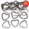 Baker Ross AW684 Heart Shaped Split Metal Rings (Pack of