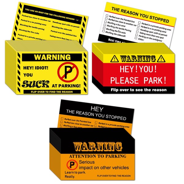 BCYSNR Pack of 150 Scheiße Geparkt Funny Cards, Du Parkst