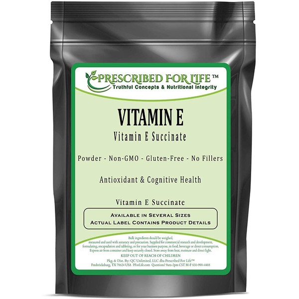 Prescribed for Life Vitamin E - Vitamin-E Succinate Powder (Tocopheryl Succinate-D), 4 oz (113 g)
