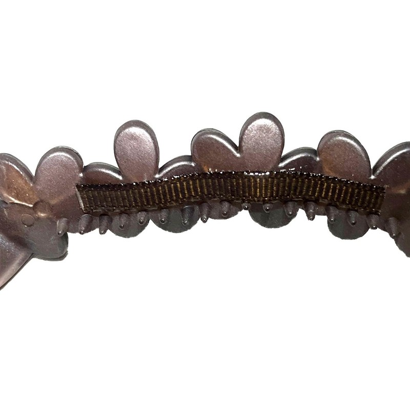 No Slip Banana Clip Flower Matte Black (Smoky Beige)